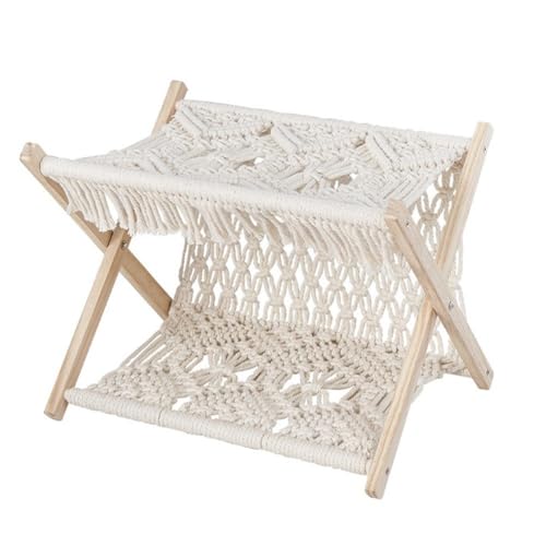 Revistero de macramé decorativo para eliminar el desorden de periódicos en casa 7
