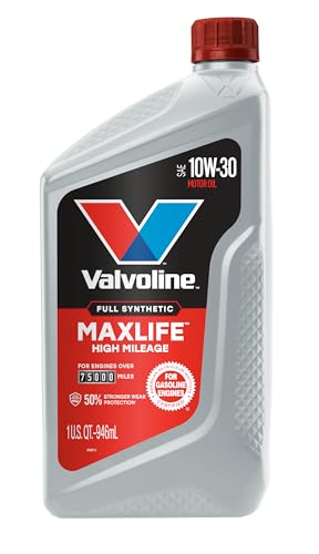 Image of Valvoline Full Synthetic High Mileage with MaxLife Technology SAE 10W-30 Motor Oil 1 QT, Case of 6