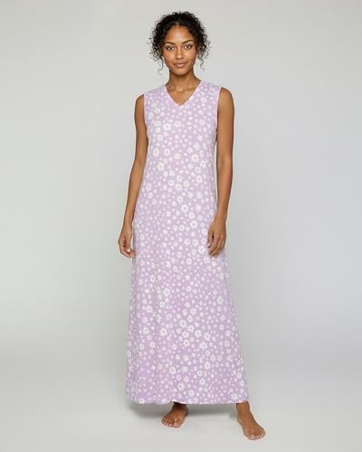 Image of Real Essentials 3 Pack: Women's Soft Tank Nightgown Sleeveless Nightshirt Sleep Dress (Available In Plus Size)