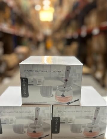 MayMax Limpiador de Brochas Electrico con Adaptadores - Limpia y Seca tus Brochas de Maquillaje en Segundos, Kit Completo para Distintos Tamanos