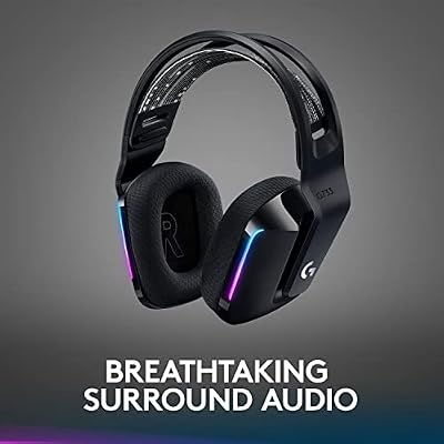 Blue Yeti Game Streaming Kit with Yeti USB Gaming, Podcast Mic, Pop Filter, PC/Mac/PS5 + G733 Lightspeed Wireless Gaming Headset with Suspension Headband, Lightsync RGB, and PRO-G audio - Blackout