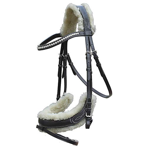 Bridon Leon Euroriding Faux Fur Noir pour l'entraînement du Pur-Sang
