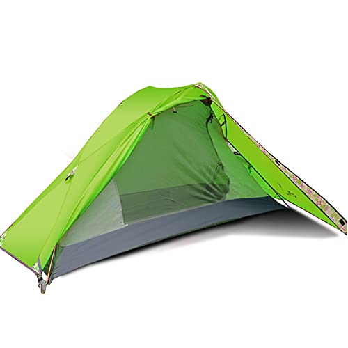 Carpa camping portátil doble capa ultraligera verde miniatura 1