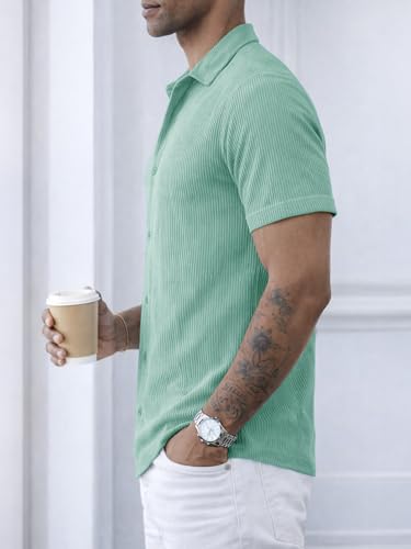 Image of Nobel Monk Men's Solid Casual Shirt |Half Sleeve | Regular Fit |Stylish Shirt for Men