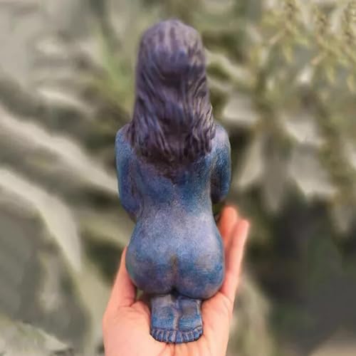 Escultura Diosa del Amor Propio 6.7in Azul Resina miniatura 7
