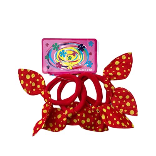 48 Elásticos Xuxinhas Coloridas Orelhinhas Enfeites De Cabelo Para Crianças (Bolinhas Modelo 2)