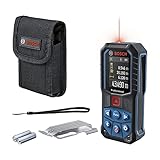 Bosch Professional Laser-Entfernungsmesser GLM 50-27 C + Gürtelclip (Reichweite: bis 50 m, robust, IP65, Bluetooth-Datenübertragung, 2 AA-Batterien, Schlaufe, Tasche) - Amazon Edition