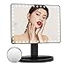 Produktbild FUNTOUCH Groß Schminkspiegel mit Beleuchtung, 1X / 10X Vergrößerung Kosmetikspiegel mit 35 LED Licht, Touch Screen Schalter, Duales Netzteil, 360° Drehbarer Kosmetikspiegel Tischspiegel (Schwarz)