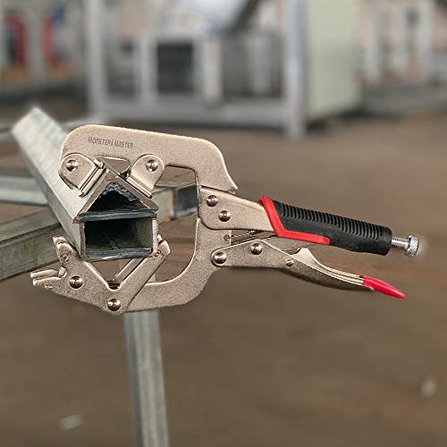 Monster & Master Welding Pipe Plier Clamp, Fast Release, C-Clamp Locking with Large V-Pads, 10 Inch, 1pcs, ATHUS-MM-WLP-S9 - Image 6
