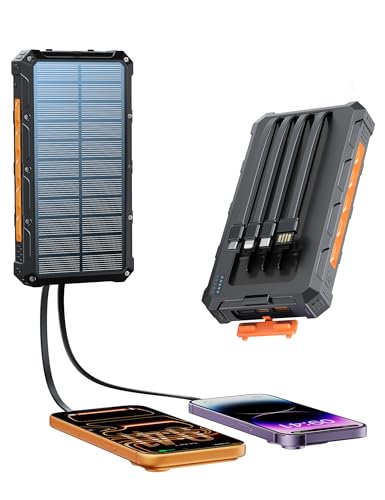 Solar-Charger-Power-Bank - 20000mah Solar Powered Battery Charger Cell Phone,20W Fast Charging Built...