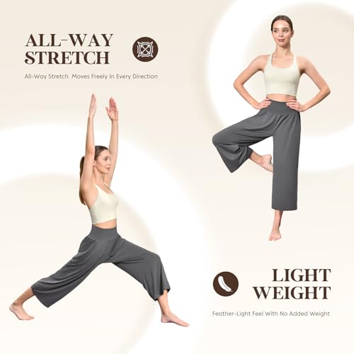 Save on Ipletix Women's Wide Leg Capri Yoga Pants with Code 5BF3VRMJ - Image 4