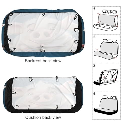 Fundas de asiento de coche universales, protector lavable para banco trasero SUV 3