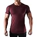 Herren T-Shirt Rundhals Einfarbig Slim Fit Tee Kurzarmshirt Männer Casual Muskel Rundhals Tank Top Body Shaper Solide Abnehmen T-Shirt Basisschicht Sport Shapewear