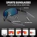 BangLong Polarized Cycling Glasses Sports Sunglasses, UV400 Protection, Men Women Running Fishing Driving Baseball Glasses (Black Red)