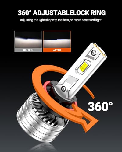 Image of SEALIGHT H11 ๐๐ฒ๐ฎ๐ฑ๐น๐ถ๐ด๐ต๐ Bulbs, 1100% 70000LM Ultra Bright, 6500K Cool White High Power, 20000RPM Cooling Fan, IP68 Waterproof H11 /H8 /H9 Fog Lights, Plug-N-Play, Pack of 2