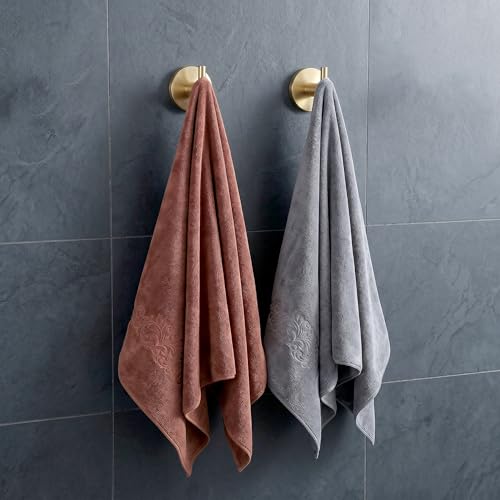 Image of Gym Towel for Men & Women Set of 2, 400 GSM Microfiber Hand Towels, Super Soft Quick Dry Sweat Towel for Workout, Sports, Yoga, Fitness, Travel & Daily Use, Multicolor