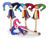 schellenstab basteln 1 Stück BestSaller Bestsaller1192 1192 Schellenstab Narrenstab groß ca. 34 cm, mit Glöckchen (Farbe zufällig, 1 Stück)