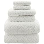 YTYC Towels,39x78 Inch Oversized Bath Sheets Towels for Adults Plush Luxury Extra Large Bath Towels Sets for Bathroom Super Soft Microfiber Towels 80% Polyester (White,6)