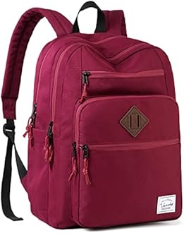 VASCHY School Backpack for Women, Unisex Bookbag Schoolbag Casual Daypack for High School/College/Teens/Travel/Work