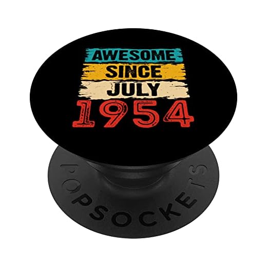 Regalos de 69 años impresionantes desde julio de 1954 para 69 cumpleaños PopSockets PopGrip Intercambiable