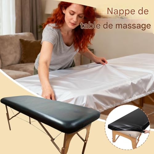 Housse de table de massage simili cuir PU imperméable tapis de remplacement salon esthétique
