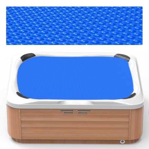 Spa and Hot Tub Cover, 6x6 FT Square Hot Tub Thermal Blanket, Insulated Solar Bubble Floating Spa Covers for Heat Retention and Energy Savings (72 x 72 Inch)