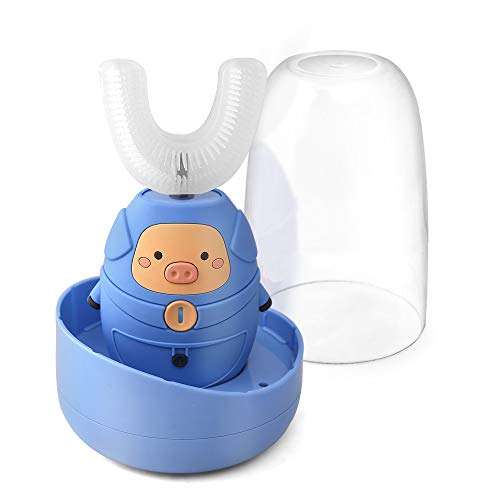 Kids Electric Toothbrush 360 Degrees U Shape Cartoon Toothbrush Automatic Sonic Wave USB