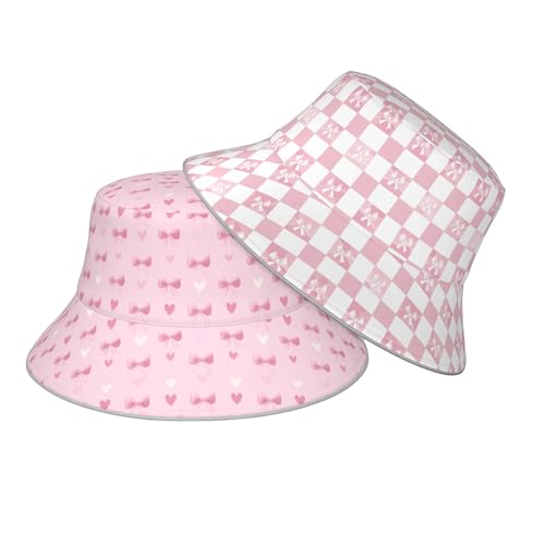 Image of Bucket Hat Double-Side-Wear Reversible Sun Hat Beach Travel Hiking for Women Men