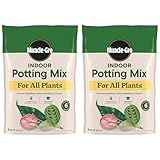 Miracle-Gro Indoor Potting Mix, Blended for a Variety of Houseplants, Feeds for up to 6 Months, 6 qt., 2-Pack