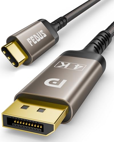 Image of FEDUS PIXOR Type C to DisplayPort Cable 1.5m (4K@60Hz, 2K@144Hz) Braided USB C to DP 1.2 Cord for Thunderbolt 3 /4 For iPhone 17 /16 /15 Pro Max, MacBook M3 /M2, iPad Pro, Galaxy S26 /25 /S24 Ultra, XPS
