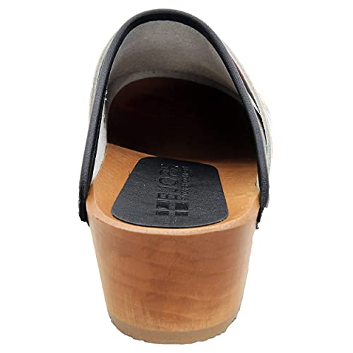 Image of Bjork Maja Wood Open Back Leather Clogs