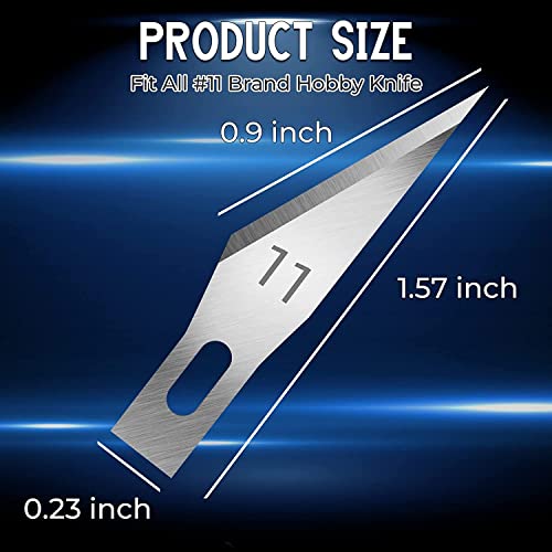 image for Jetmore 60 Pack Exacto Knife Blades 11, Craft Knife Blades Replacement