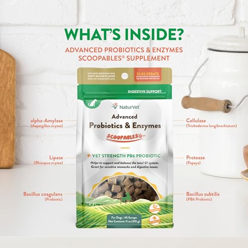 Image of NaturVet Advanced Probiotics for Dogs Scoopables Food Topper - 11oz
