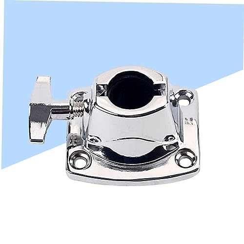 BESTonZON - Abrazadera para platillo de tom, 3 piezas, accesorio ligero para batería, montaje seguro para bateristas, acabado plateado miniatura 6
