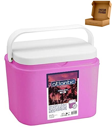 Réfrigérateur Portable Atlantic - Coolbox Récolte Privée pour Camping, Plage ou Campagne (10 L, Rose) - Envoi 24h