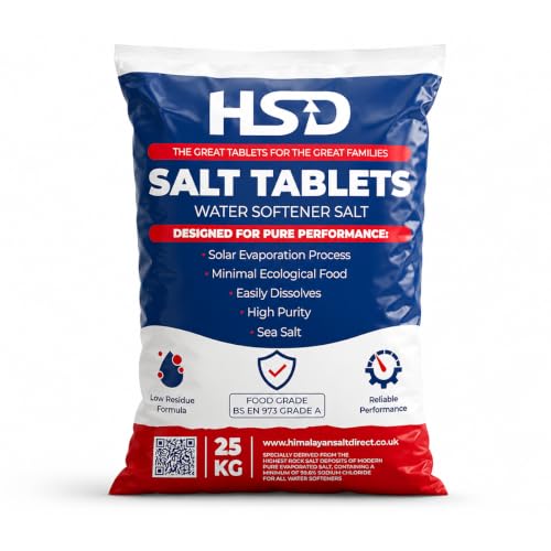 HSD Himalayan Salt Direct HSD 25 Kg Salt Tablets Water Softener Compatible to All water softner Machines 100% Genuine British salt tablets for water softener Of Premium Quality (1 Bag)