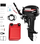 BJTDLLX Outboard Boat Motors, 2 Stroke 18HP Outboard Motor Boat Motor, 246CC Heavy Duty Fishing B...