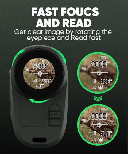 L8star PF290 800 Yards Range Finder, High Precision Golf/Shooting Rangefinder with Slope Switch, Flag Lock, Pulse Vibration, Type-C Charging