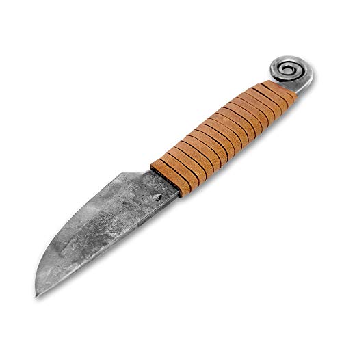 Hand-Forged Fergus Spring Steel Knife Sharp & Pointed Blade with Genuine Leather Bag Art & Culture Lovers - Total Length 19 cm - Original Madhammers Gift - Image 3