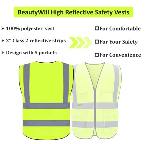 Safety Vest 10 Pack Customize Logo Class 2 High Visibility Ref