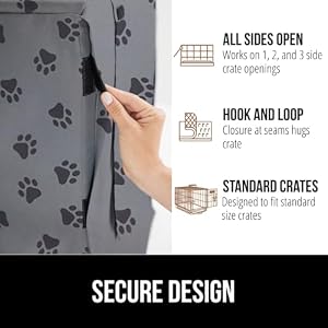 Gorilla Grip Heavy Duty Light Reducing Dog Crate Covers, All Sides Open, Privacy Cover Fits 24" Wire Indoor Kennel, Breathable Mesh Windows, Washable Durable Pet Puppy Training Cage Topper, Paw Design Gorilla Grip Heavy Duty Light Reducing Dog Crate Covers, All Sides Open, Privacy Cover Fits 24″ Wire Indoor Kennel, Breathable Mesh Windows, Washable Durable Pet Puppy Training Cage Topper, Paw Design