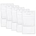 Wisdompro 5 Pack Heavy Duty Pocket Protector for Shirts, Lab Coats, Pants - Multi-Purpose- Holds Pens, Pointers, Cards, and Notes. Top is Pre-Slotted for Lanyard and Has Holes for Nametag - Clear