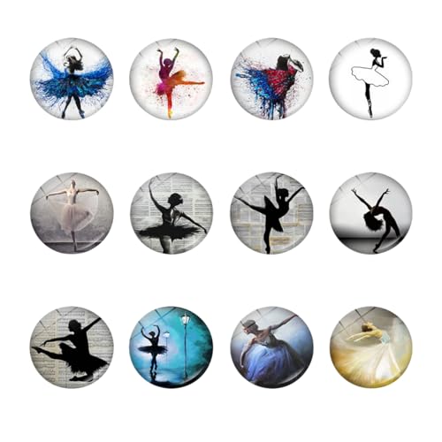Magnete Für Magnettafel 12Er Pack Ballett Kühlschrankmagnete Time Gem Dance Magnetische Glas Whiteboard Aufkleber Zur Dekoration
