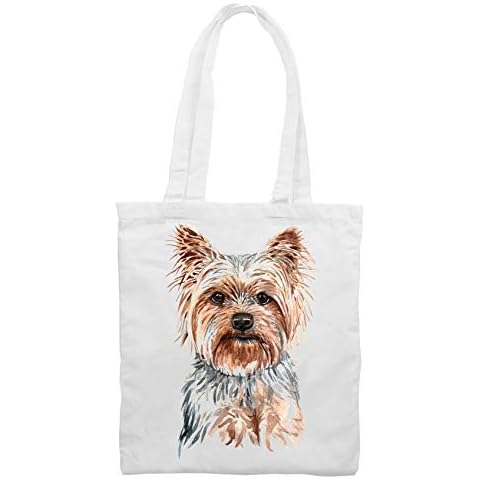 Yorkshire Terrier Yorkie Portrait Cute Dog Lovers Gift Tote Shoulder Shopping Bag Cover