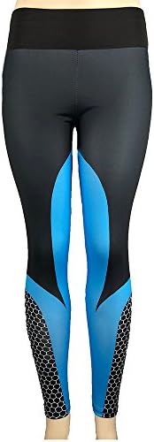Lookatool Women's 3D Print Yoga Pants Skinny Workout Gym Leggings (@Blue, Large)