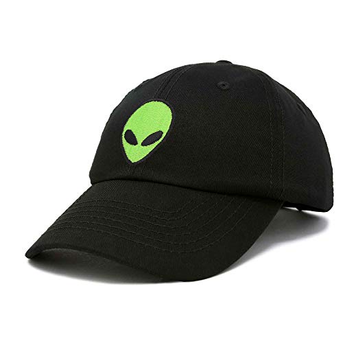 Dalix Alien Head Baseball Cap Mens And Womens Hat In Black Neon Green #TOP3