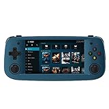 RG503 Handheld Video Game Console, 4.95 Inches OLED Screen Tablet, PC Games Streaming, Support 5G WiFi BT 4.2 CPU Rockchip RK3566 64BIT Built-in 16GB+64GB SD Card Linux System 3500mAh Battery (Blue)