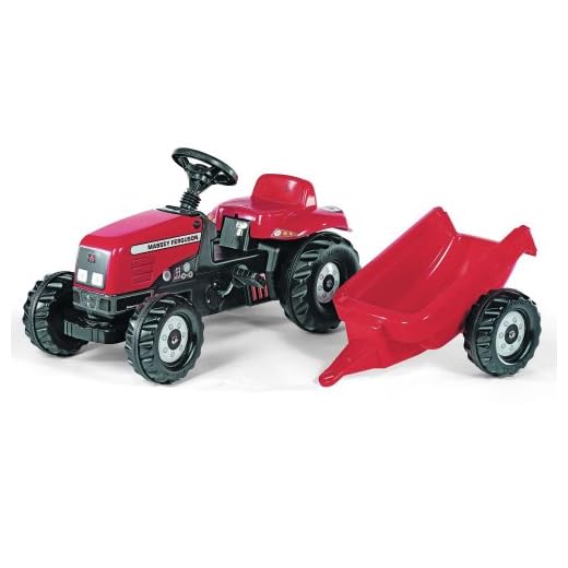 ROLLY TOYS Rolly Kid Massey Ferguson Tractor and Trailer