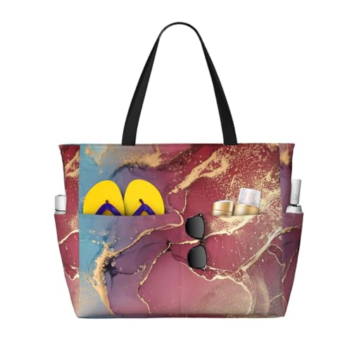 Grand sac de plage marbre pour femme parfait pour vos sorties d'été au soleil
