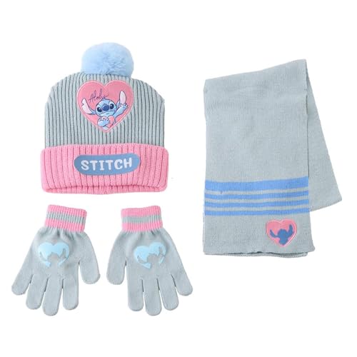 Conjunto térmico de Stitch con tres piezas protectoras contra el frío infantil
